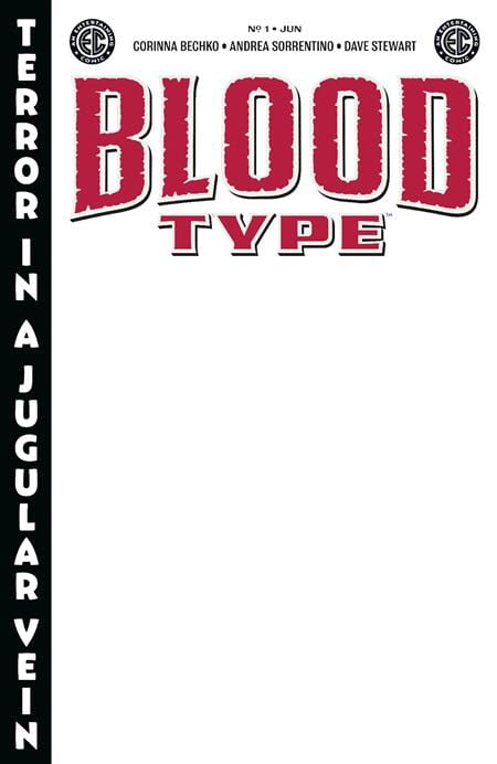 Oni Press Comic Books EC BLOOD TYPE #1 (OF 4) CVR H BLANK VARIANT 64985600842800181 0425ON614
