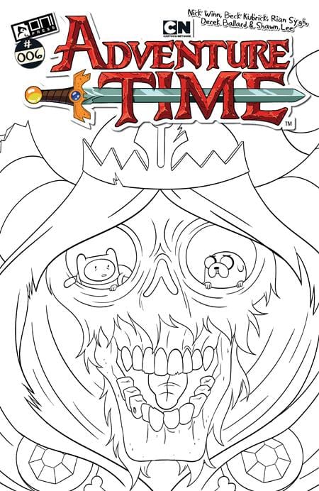 Oni Press Comic Books > Incentives ADVENTURE TIME (2025) #6 CVR F INC 1:50 NICK WINN B&W VAR 64985600832900661 0825ON0962