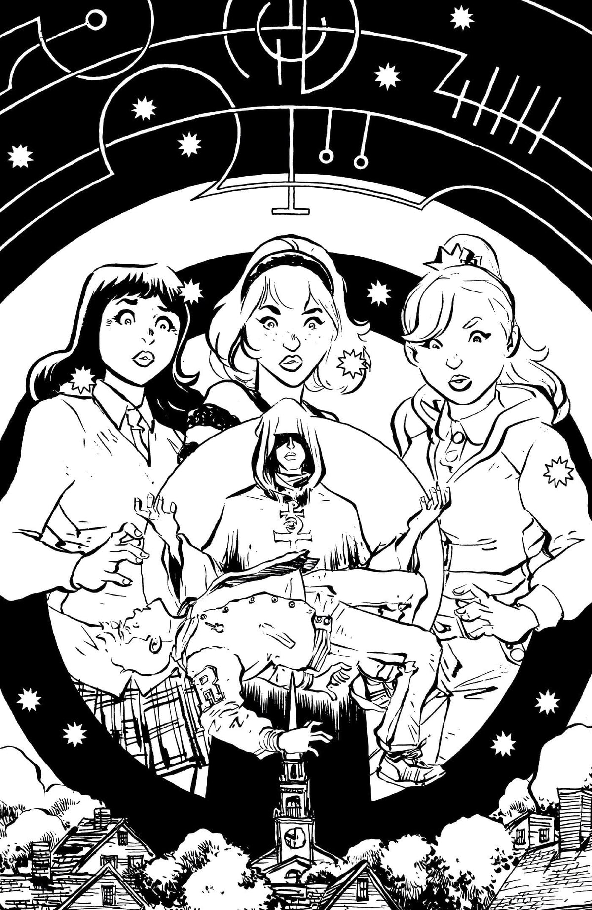 Oni Press Comic Books > Incentives Archie in Hell #1 Cover L Jesse Lonergan B&W 1:250 Var (Release Date: 11/04/2026) 64985600910401121 PRH-64985600910401121