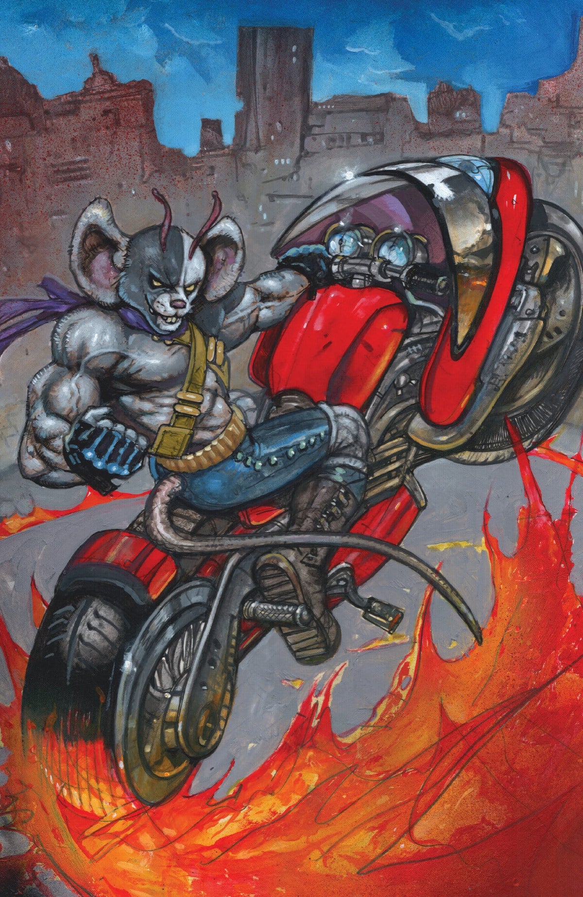 Oni Press Comic Books > Incentives BIKER MICE FROM MARS SCORCH #1 CVR G INC 1:50 SIMON BISLEY FULL ART VAR 64985600888600171 PRH-64985600888600171