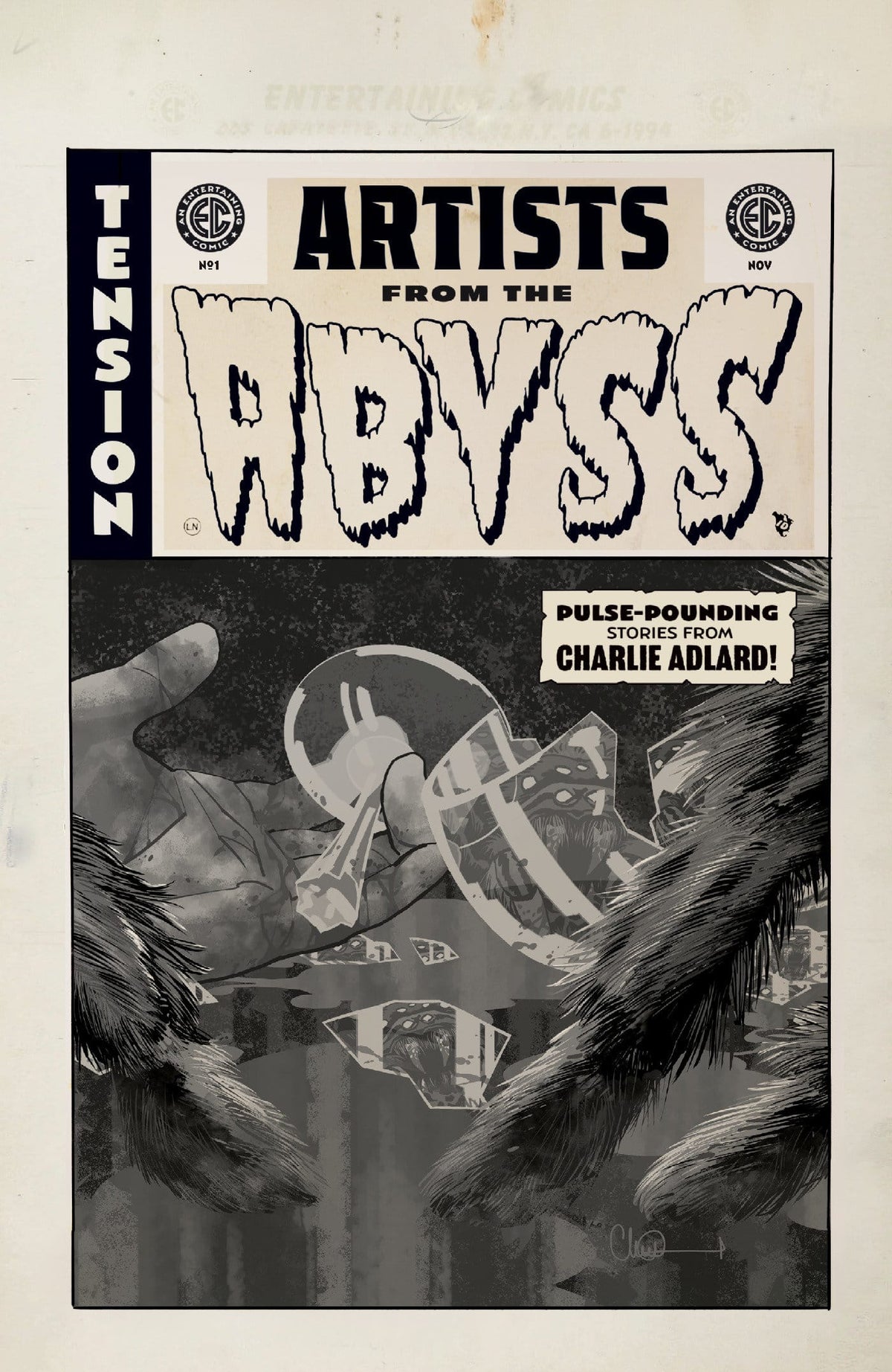 Oni Press Comic Books > Incentives EC Artists from the Abyss Charlie Adlard #1 (One-Shot) Cover B Charlie Adlard B&W Artist Edition 1:20 Var (Release Date: 11/11/2026) 64985600982100121 PRH-64985600982100121