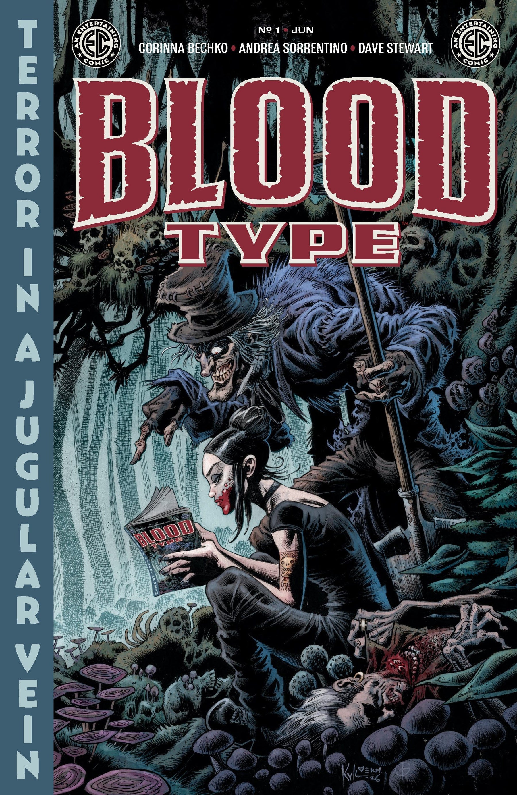 EC BLOOD TYPE #1 (OF 4) CVR I INC 1:100 KYLE HOTZ HORROR HOST VAR