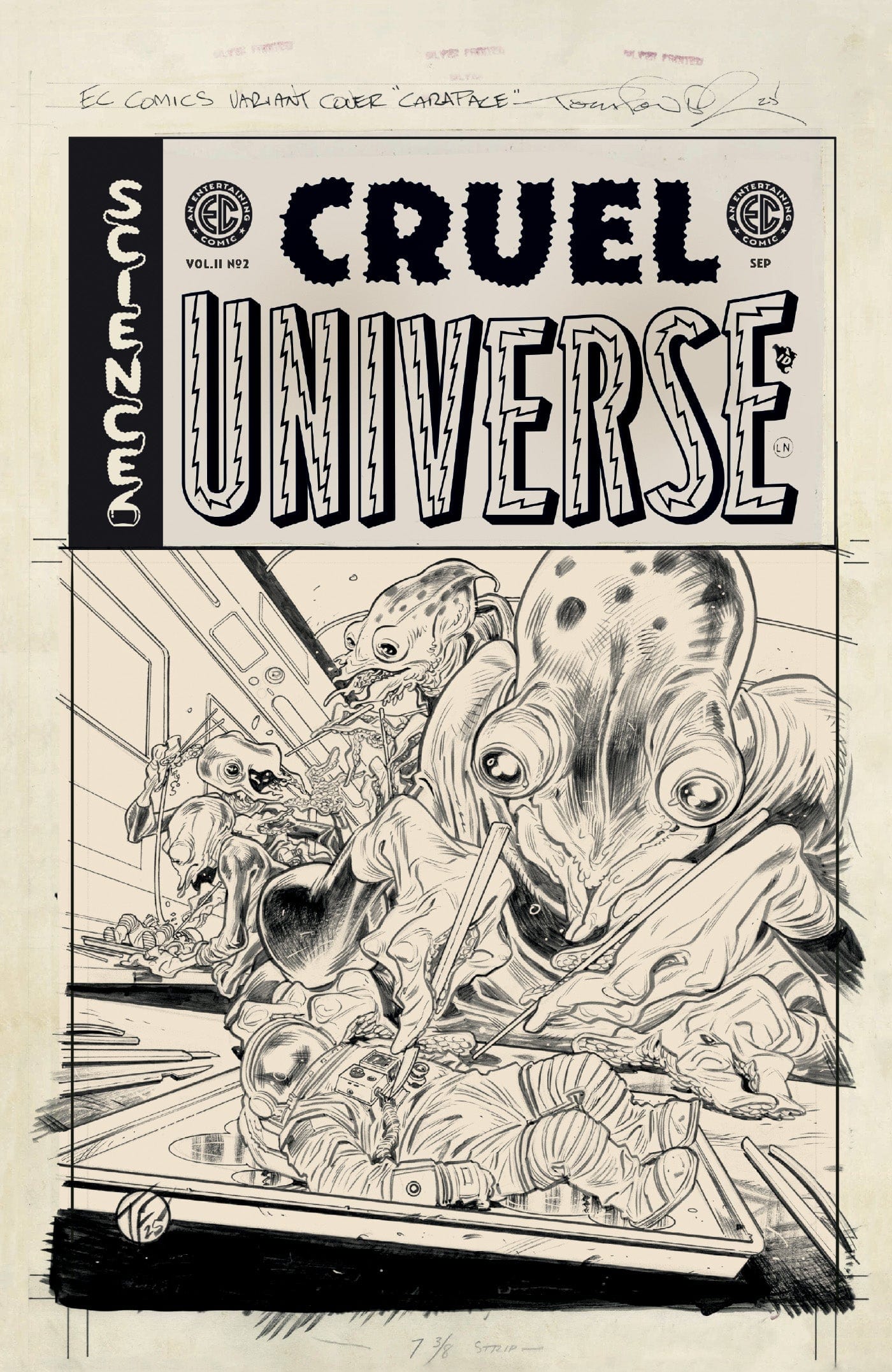 EC CRUEL UNIVERSE 2 #2 (OF 12) CVR D INC 1:20 TOM FOWLER B&W ARTIST EDITION VAR