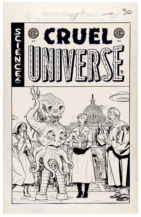 Oni Press Comic Books > Incentives EC CRUEL UNIVERSE #4 (OF 5) CVR D INC 1:20 KANO B&W ARTIST EDITION VAR (MR) 64985600799500441 0924ON551