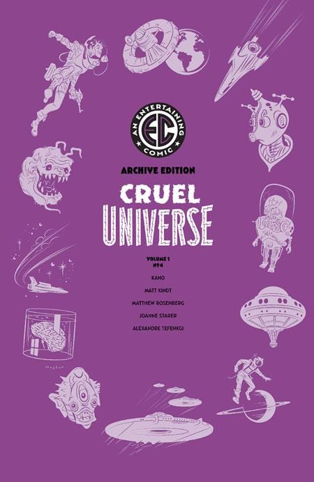 Oni Press Comic Books > Incentives EC CRUEL UNIVERSE #4 (OF 5) CVR E INC 1:50 RIAN HUGHES EC ARCHIVE EDITION VAR (MR) 64985600799500451 0924ON552