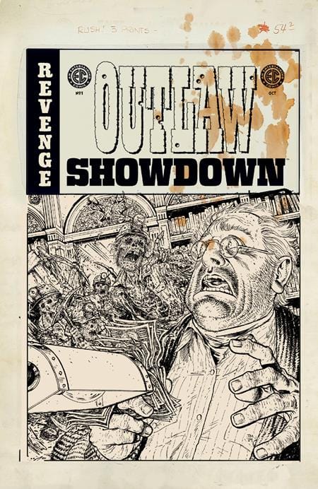 Oni Press Comic Books > Incentives EC OUTLAW SHOWDOWN #1 CVR E INC 1:20 TONY MOORE B&W ARTIST EDITION VAR 64985600880000151 0825ON0992