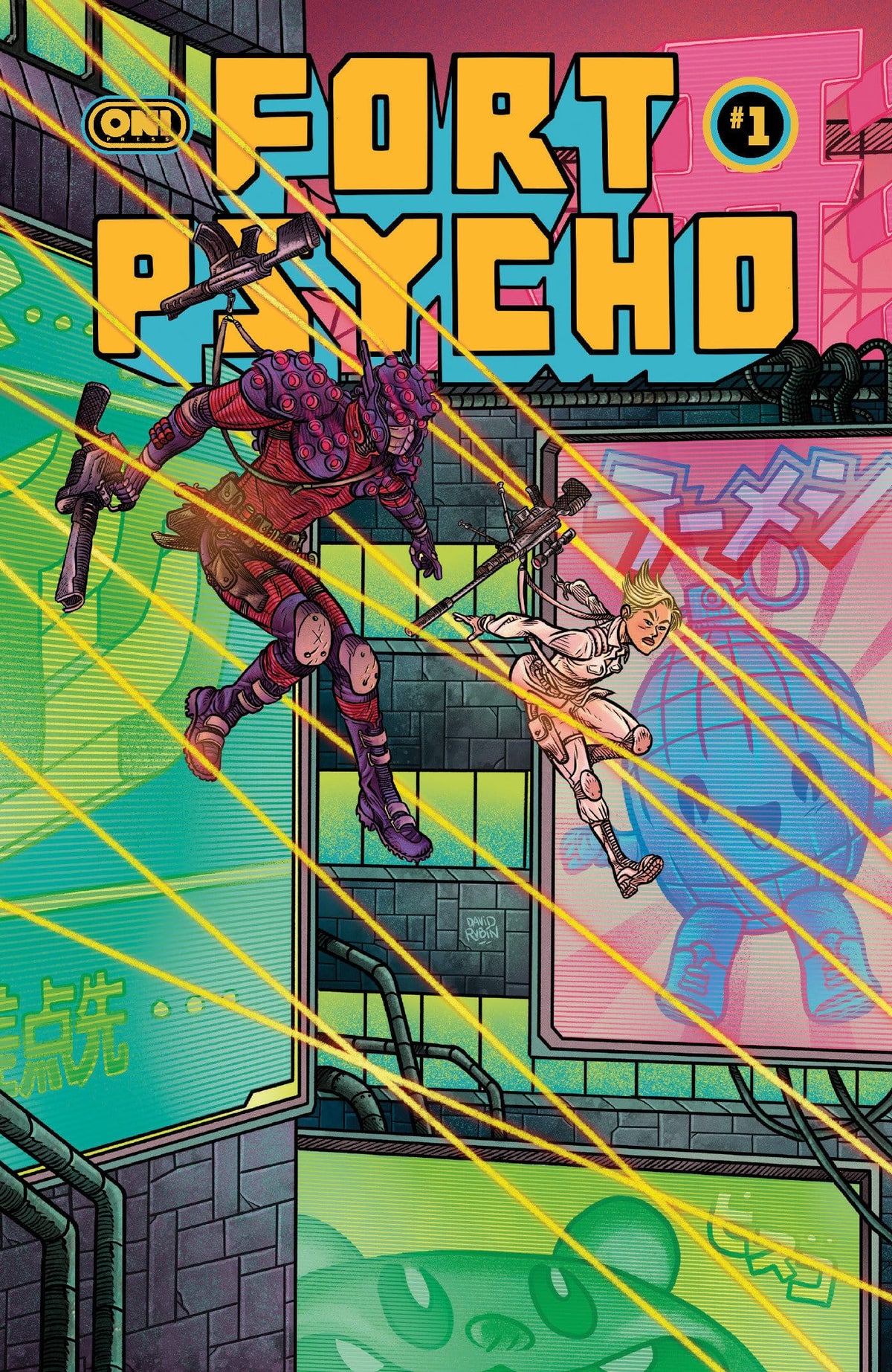 Oni Press Comic Books > Incentives FORT PSYCHO #1 CVR G INC 1:10 DAVID RUBIN VAR 64985600905001071 PRH-64985600905001071