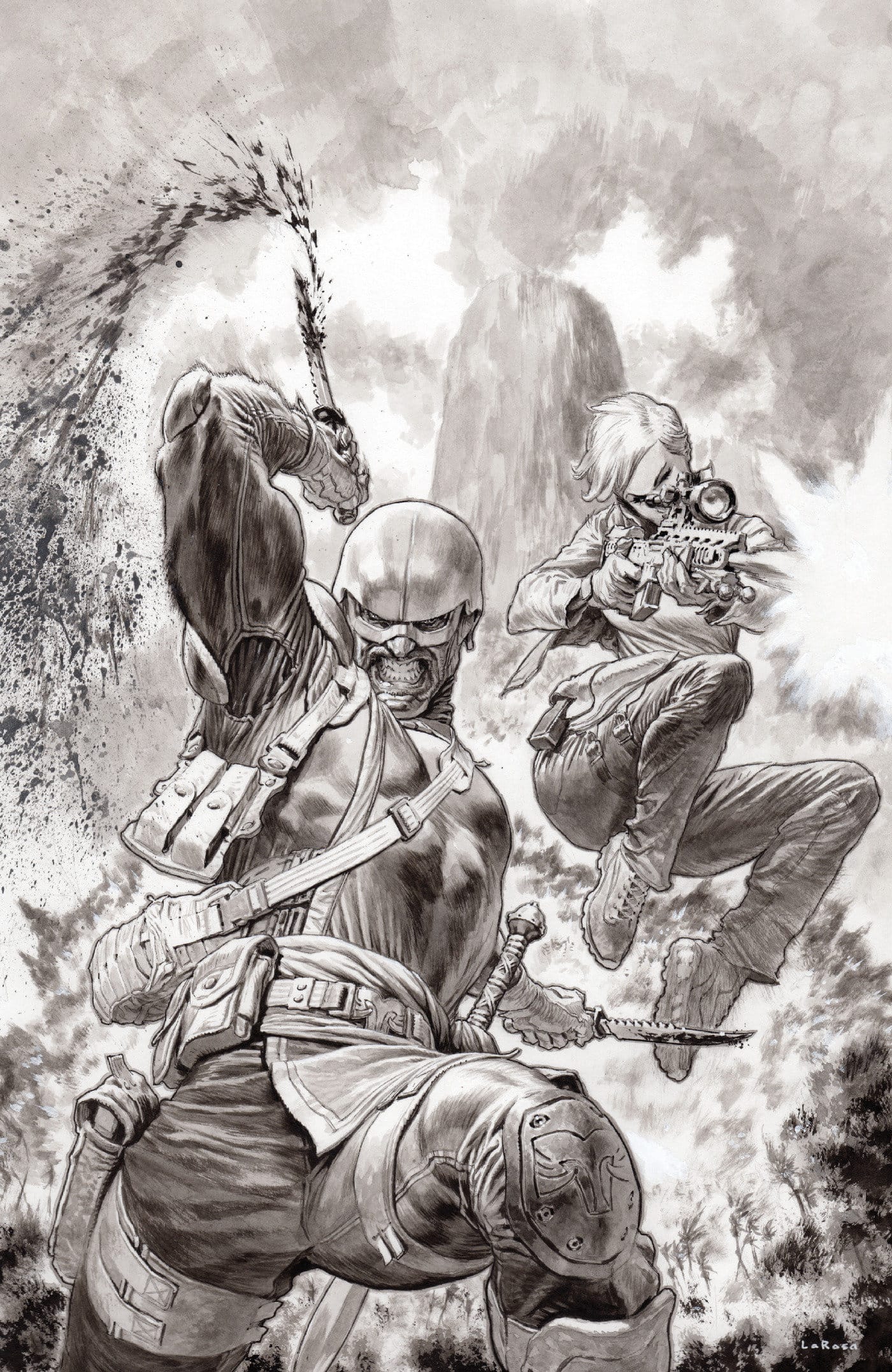 FORT PSYCHO #1 CVR I INC 1:50 LEWIS LAROSA B&W VAR