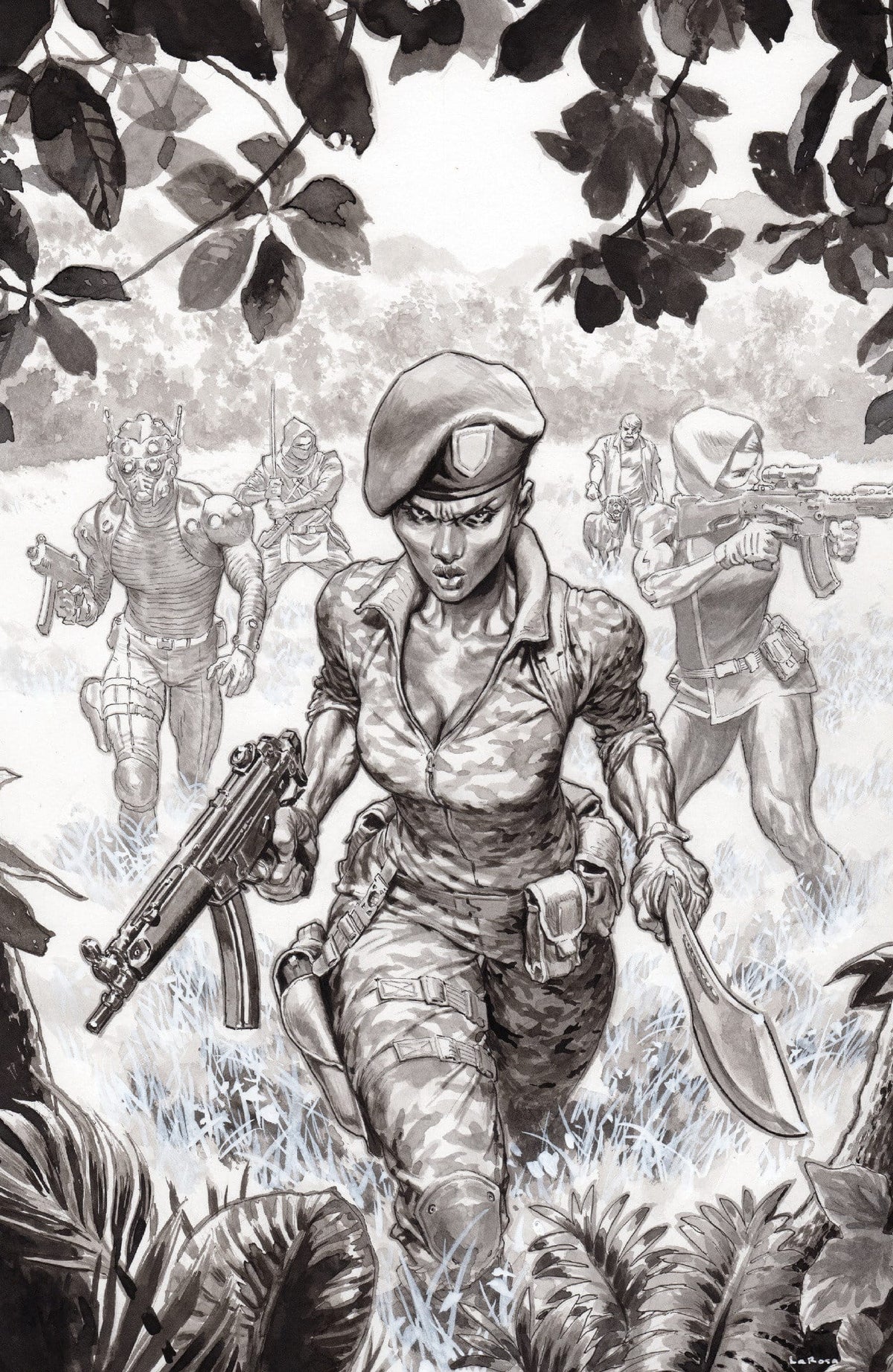 Oni Press Comic Books > Incentives Fort Psycho #4 Cover C Lewis LaRosa B&W 1:20 Var (Release Date: 11/18/2026) 64985600905004031 PRH-64985600905004031
