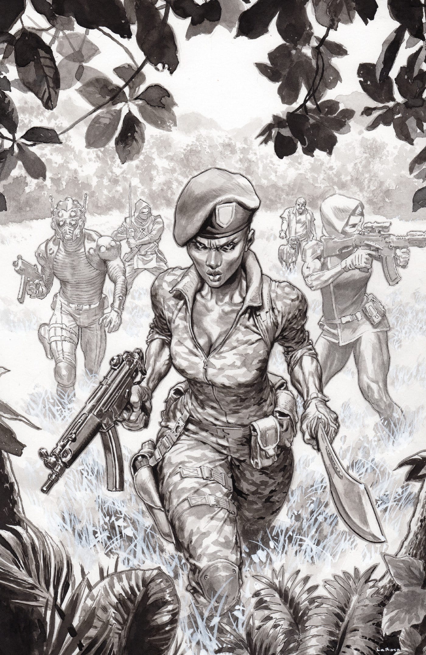 Fort Psycho #4 Cover C Lewis LaRosa B&W 1:20 Var (Release Date: 11/18/2026)