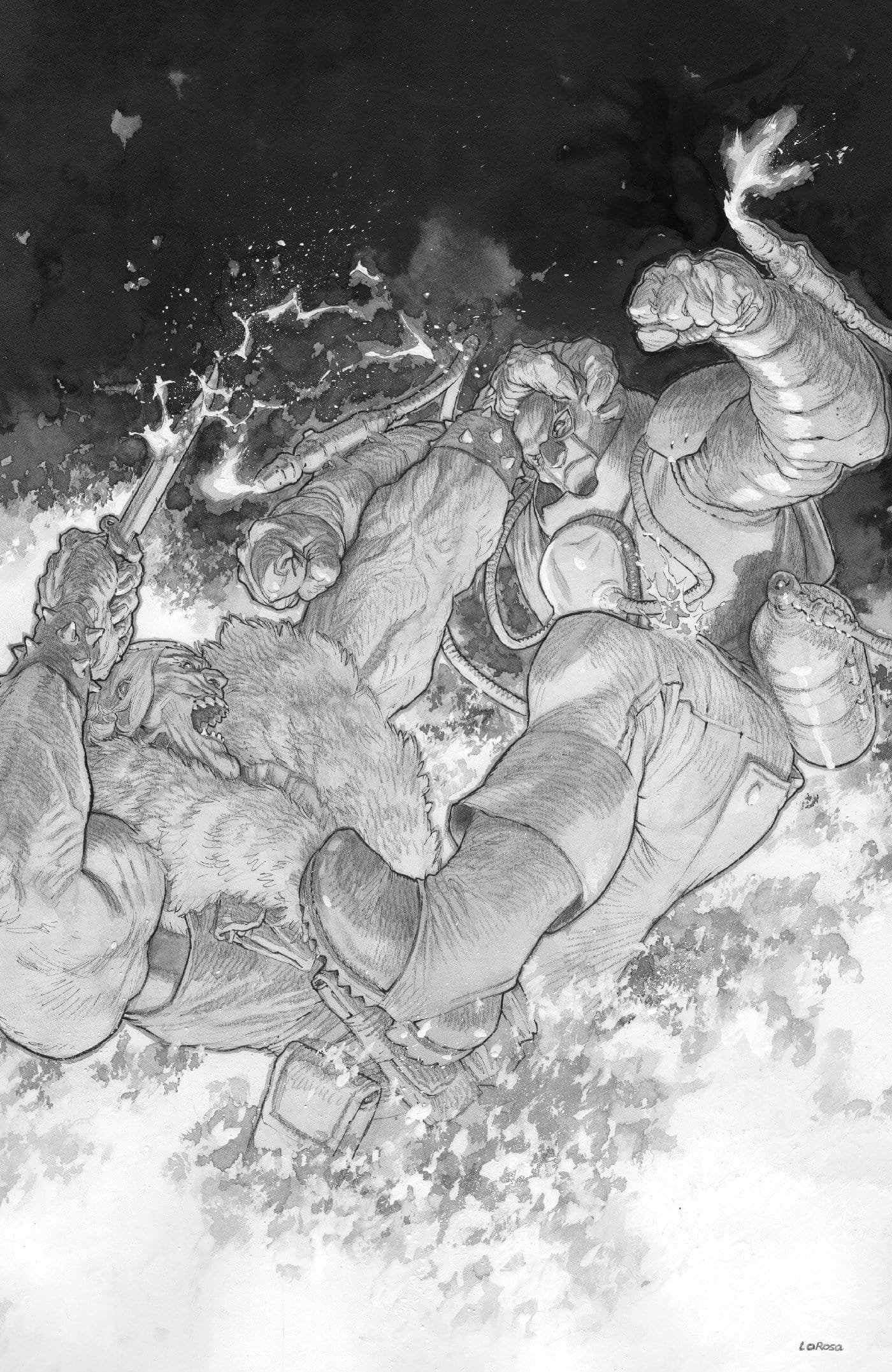 Fort Psycho #5 Cover D Lewis LaRosa B&W 1:20 Var (Release Date: 12/16/2026)