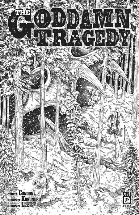 Oni Press Comic Books > Incentives GODDAMN TRAGEDY #1 (ONE SHOT) CVR F INC 1:10 JENNA CHA B&W VAR 64985600840400161 0325ON560