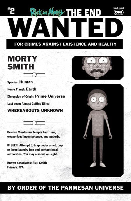Oni Press Comic Books > Incentives RICK AND MORTY THE END #2 (OF 6) CVR C INC 1:10 PHIL MURPHY MOST WANTED VAR 64985600882400231 1125ON0851