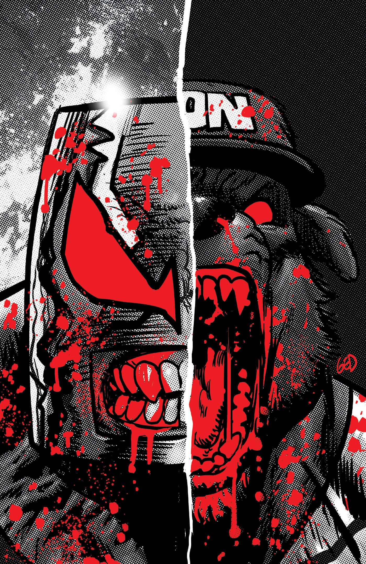 SUPER MONDO MEGA MUTTS #4 CVR F INC 1:50 JUAN GEDEON BLOODY B&W VAR (Release Date: 10/28/2026)