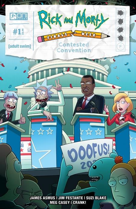 Oni Press Comic Books RICK AND MORTY FINALS WEEK CONTESTED CONVENTION #1 (ONE SHOT) CVR A SUZI BLAKE (MR) 64985600796400111 0624ON510