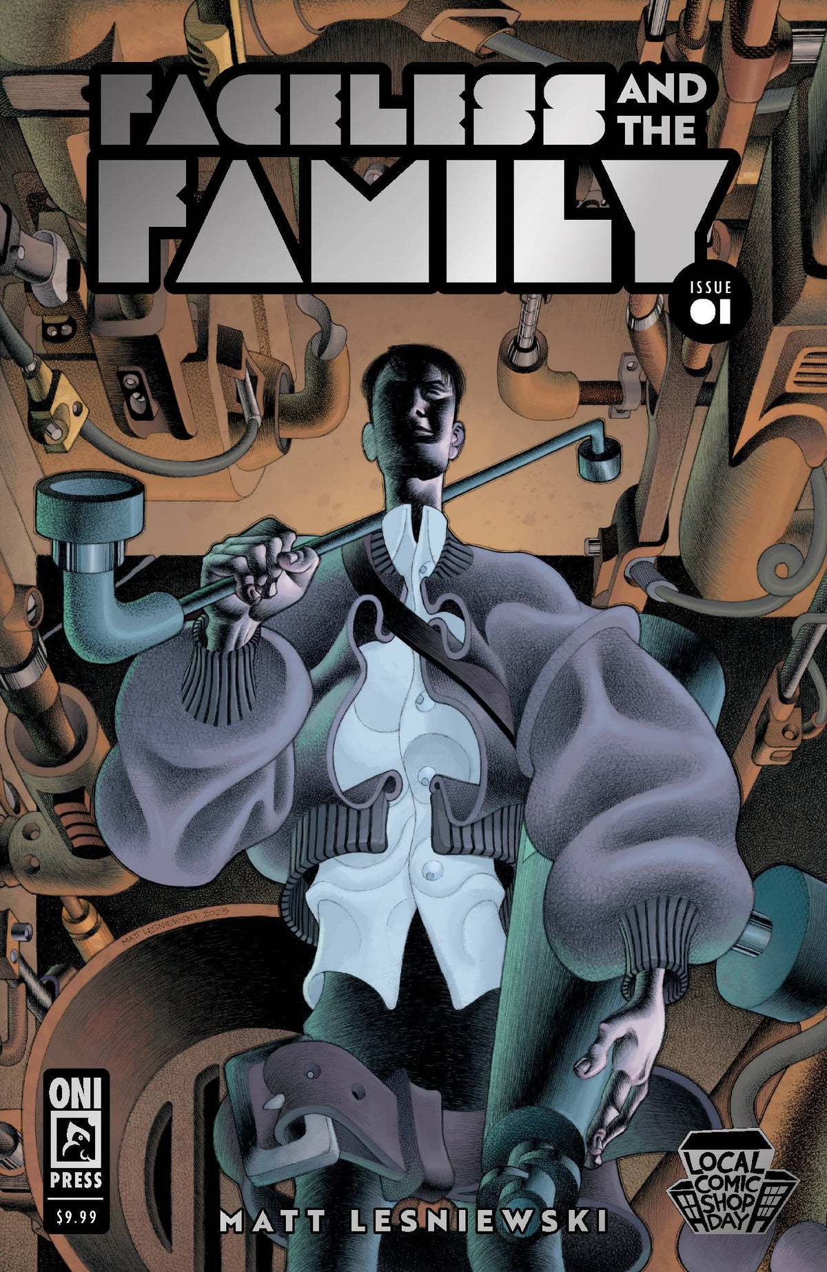 Oni Press Comic Books LCSD 2023 FACELESS AND THE FAMILY #1 LESNIEWSKI FOIL STAMP 64985600776600181 AUG238981