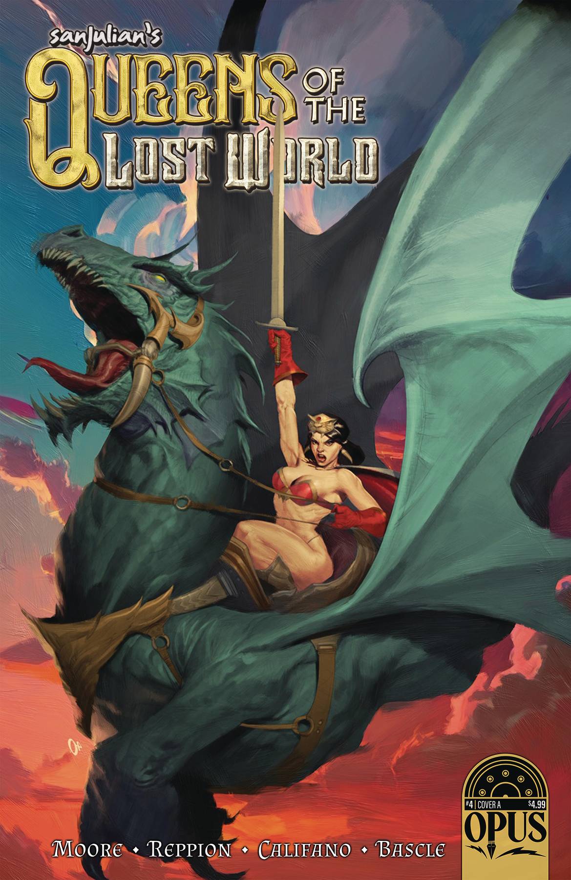 SANJULIAN QUEEN LOST WORLD #4 CVR A OLIVETTI