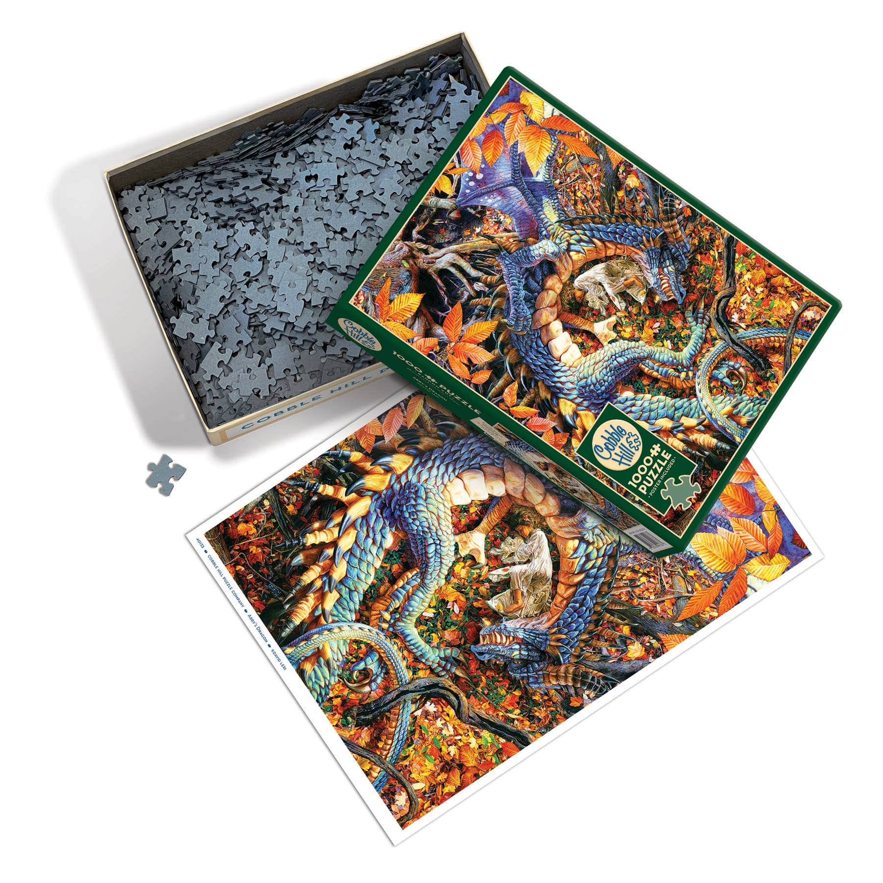 Outset Games and Cobble Hill Puzzles Puzzles > Jigsaw Puzzles Abby's Dragon 1000pc puzzle 625012401333 40133