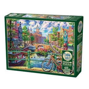 Outset Games and Cobble Hill Puzzles Puzzles > Jigsaw Puzzles Amsterdam Canal 1000pc Puzzle 625012400763 40076