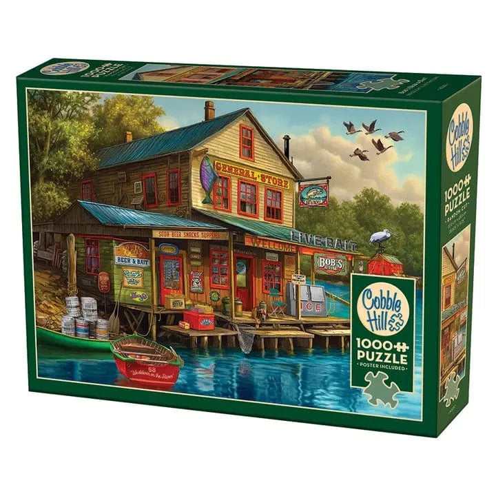 Outset Games and Cobble Hill Puzzles Puzzles > Jigsaw Puzzles Bob's Beer and Bait 1000pc Puzzle 625012402811 40281