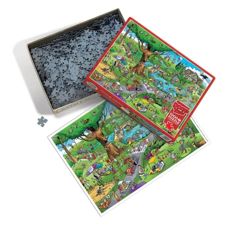 Outset Games and Cobble Hill Puzzles Puzzles > Jigsaw Puzzles Doodletown: Par For the Course 1000pc Puzzle 625012445023 44502