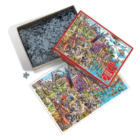 Outset Games and Cobble Hill Puzzles Puzzles > Jigsaw Puzzles Doodletown: Viking Village 1000pc Puzzle 625012445047 44504