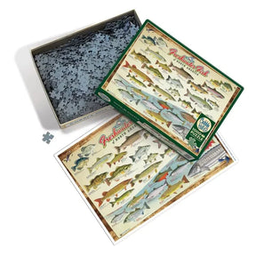 Outset Games and Cobble Hill Puzzles Puzzles > Jigsaw Puzzles Freshwater Fish of North America 1000pc Puzzle 625012401814 40181