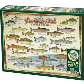 Outset Games and Cobble Hill Puzzles Puzzles > Jigsaw Puzzles Freshwater Fish of North America 1000pc Puzzle 625012401814 40181