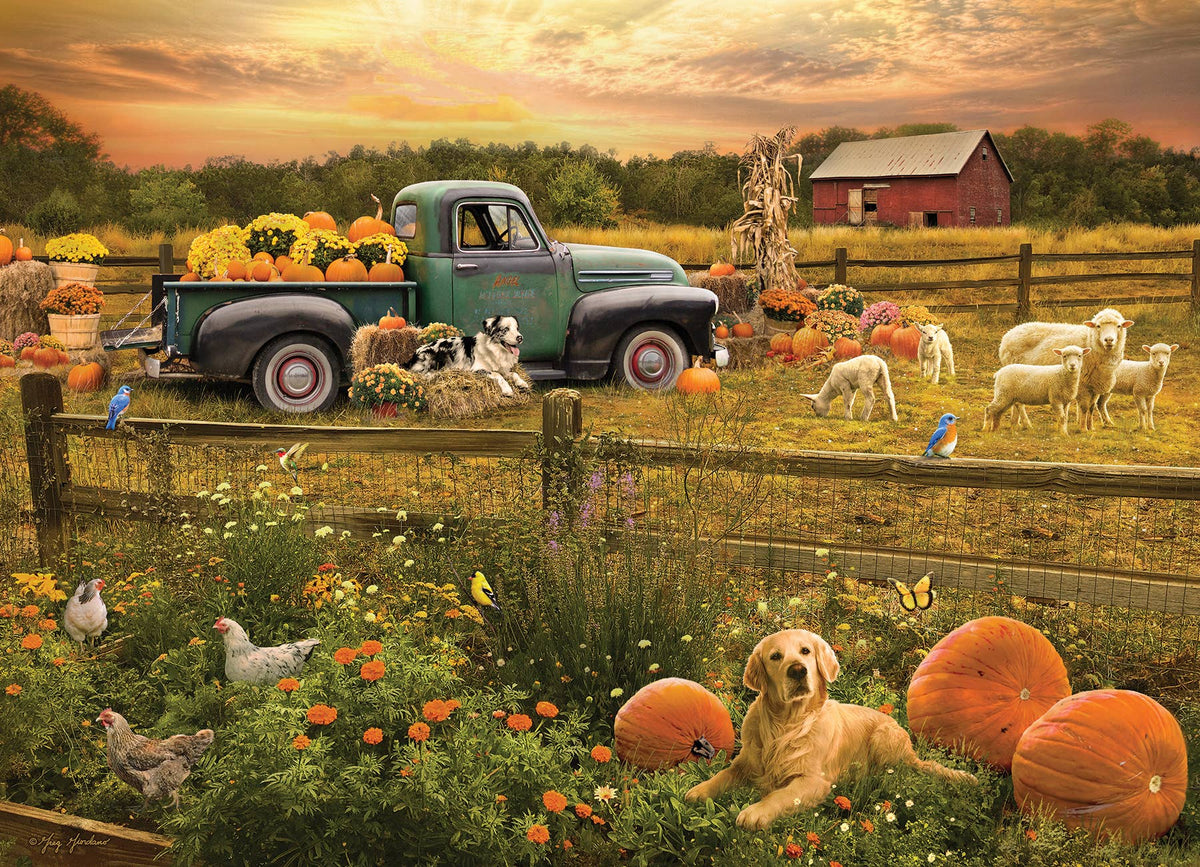 Outset Games and Cobble Hill Puzzles Puzzles > Jigsaw Puzzles Harvest Time 1000pc puzzle 625012400251 40025