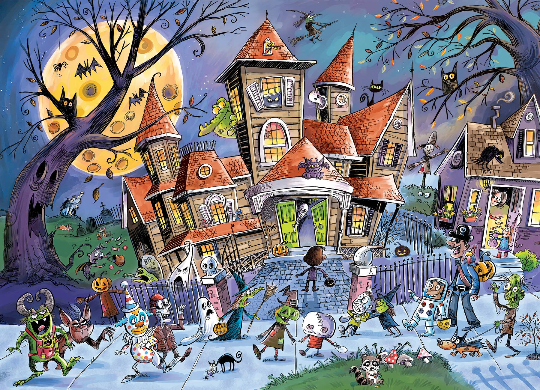 Outset Games and Cobble Hill Puzzles Puzzles > Jigsaw Puzzles Haunted House (Family) 350pc puzzle 625012470179 47017
