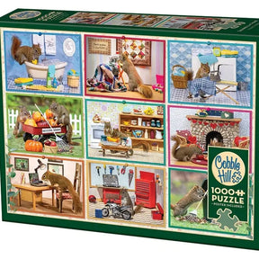 Outset Games and Cobble Hill Puzzles Puzzles > Jigsaw Puzzles Squirrels At Home 1000pc Puzzle 625012402873 40287