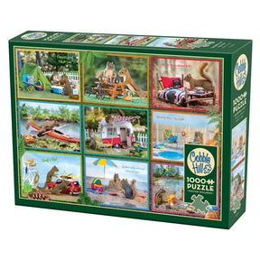 Outset Games and Cobble Hill Puzzles Puzzles > Jigsaw Puzzles Squirrels On Vacation 1000pc Puzzle 625012402569 40256