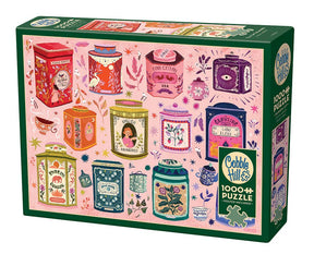 Outset Games and Cobble Hill Puzzles Puzzles > Jigsaw Puzzles Tea Tin Treasures 1000pc puzzle 625012403344 40334
