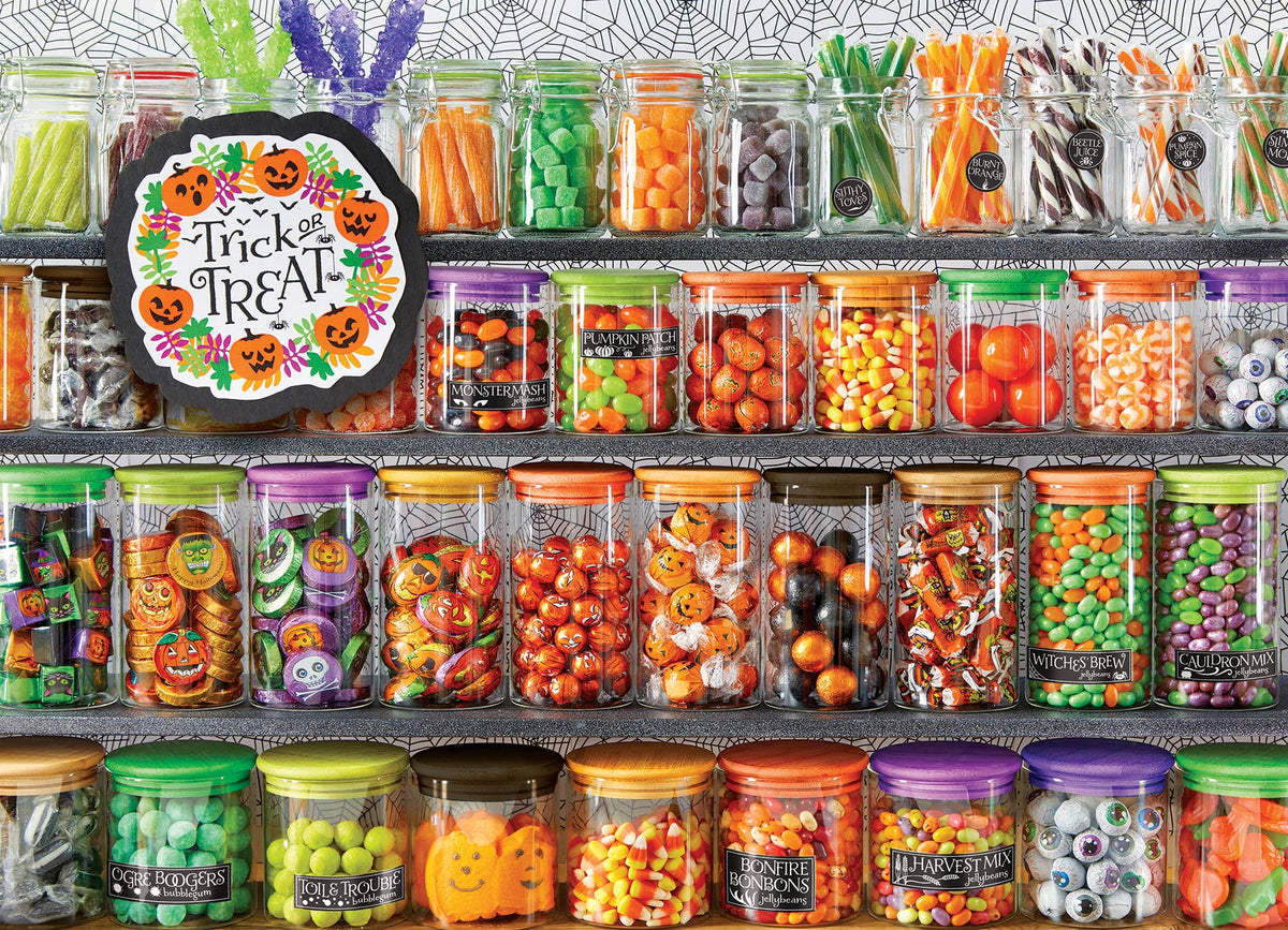 Outset Games and Cobble Hill Puzzles Puzzles > Jigsaw Puzzles Trick or Treat 1000pc puzzle 625012400091 40009