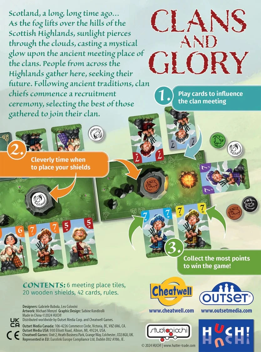 Outset Media Board Games > Small Box Games Clans and Glory 625012109826 10982