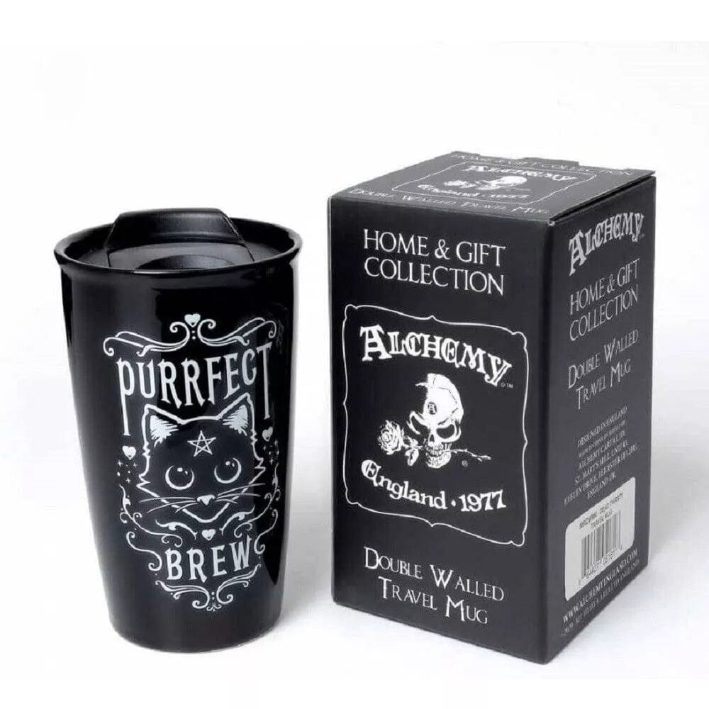 Pacific Giftware Decor > Other Decor Pacific Giftware: Purrfect Brew Travel Mug 726549141317 726549141317