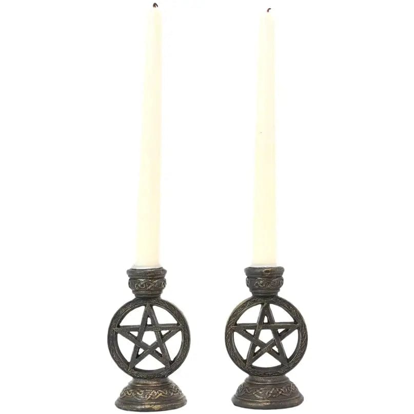 Pacific Giftware Decor > Other Decor Pacific Giftware: Wiccan Pentagram Candle/Incense Holder Pair 726549135200 13520