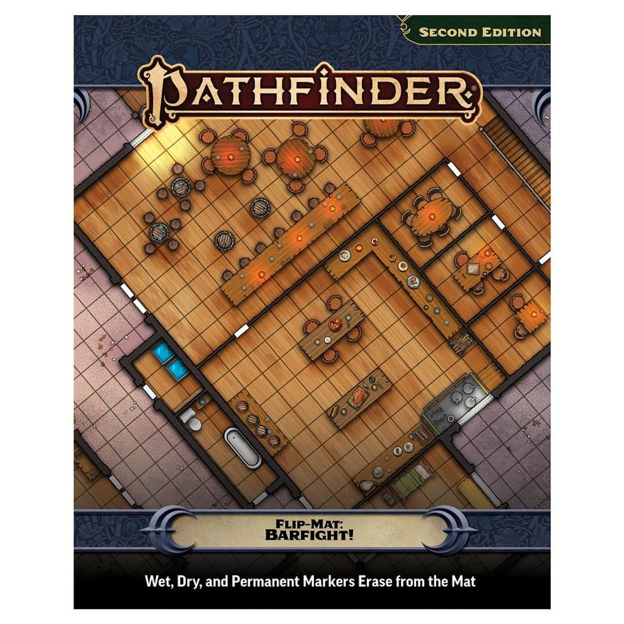 Paizo Inc Tabletop Games > Role-Playing Games > Accessories Pathfinder 2E: Flip-Mat - Barfight! 9781640788121 PZO11041-FM