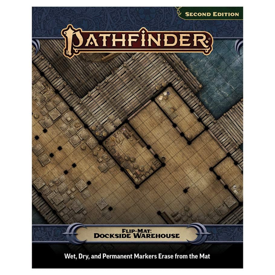 Paizo Inc Tabletop Games > Role-Playing Games > Accessories Pathfinder 2E: Flip-Mat - Dockside Warehouse 9781640788060 PZO11040-FM