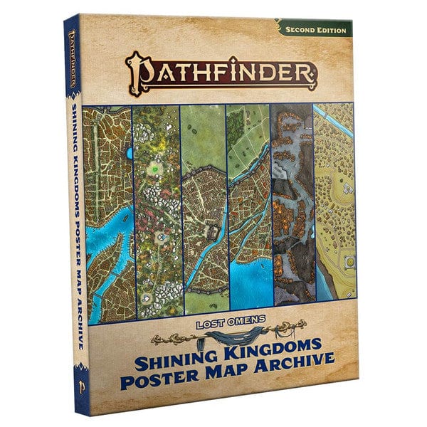 Paizo Inc Tabletop Games > Role-Playing Games > Accessories Pathfinder 2E: Lost Omens Shining Kingdoms Poster Map Archive 9781640786844 PZO13006-MC
