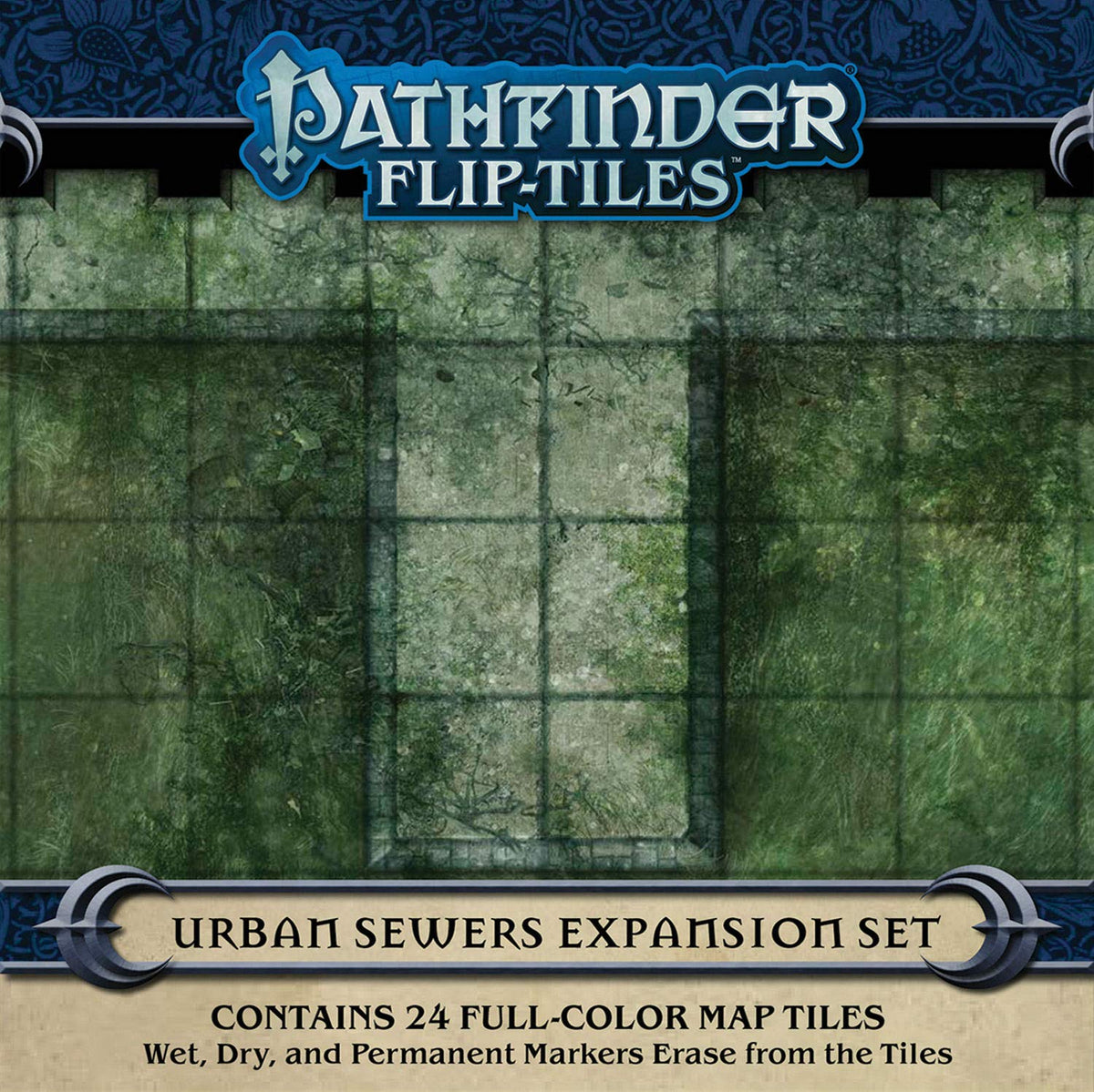 Paizo Inc Tabletop Games > Role-Playing Games > Accessories Pathfinder: Flip-Tiles: Urban Sewers Expansion 9781640781535 PZO4081