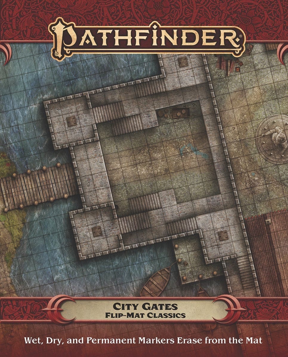 Paizo Inc Tabletop Games > Role-Playing Games > Accessories Pathfinder RPG Flip-Mat Classics: City Gates 9781640781863 PZO9781640781863
