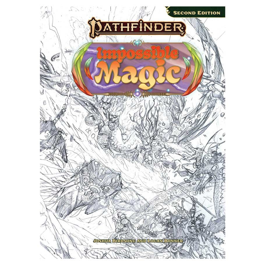 Paizo Inc Tabletop Games > Role-Playing Games > Expansions Pathfinder 2E: Impossible Magic Sketch Cover Edition 9781640788091 PZO12014-SK