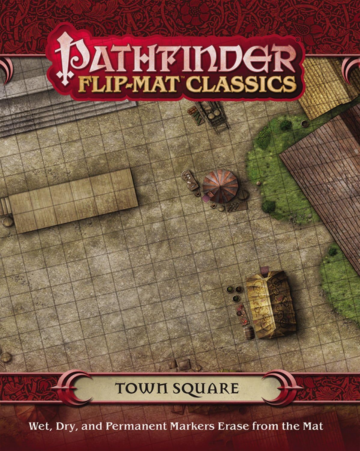 Paizo Inc Tabletop Games > Role-Playing Games Pathfinder Flip-Mat Classics: Town Square 9781601258120 PZO31010