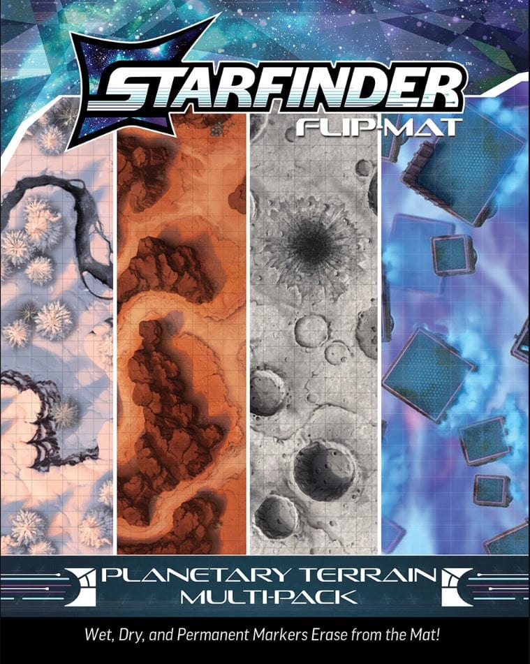 Paizo Publishing Hobby Supplies > Terrain Starfinder RPG: Flip-Mat Multi-Pack - Planetary Terrain 9781640786318
