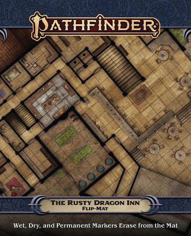 Paizo Publishing Tabletop Games > Role-Playing Games > Accessories Pathfinder RPG: Flip-Mat - The Rusty Dragon Inn 9781640782037 PZO 30103