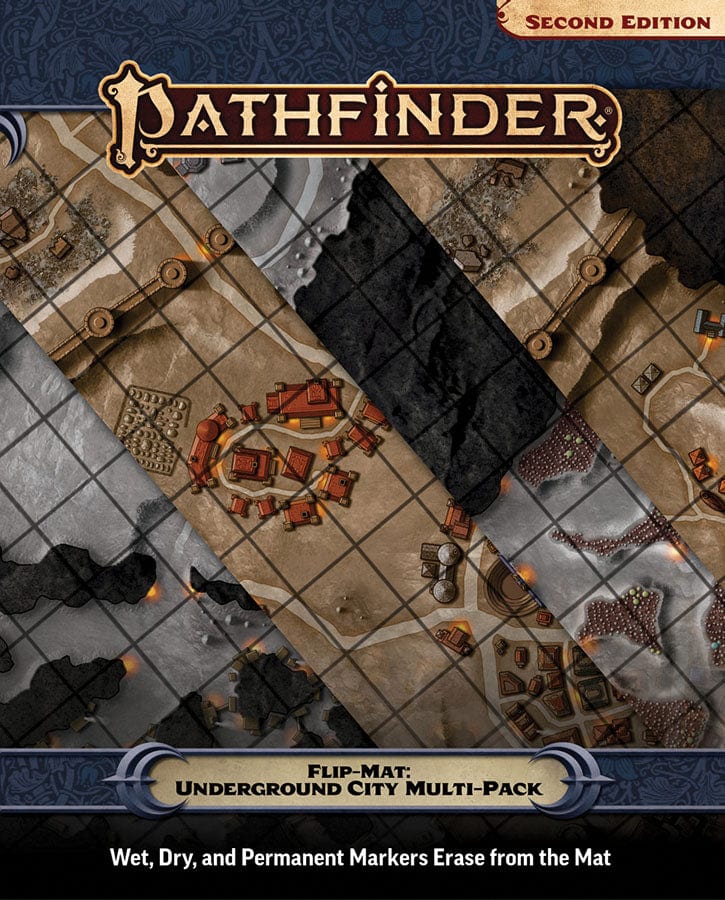 Paizo Publishing Tabletop Games > Role-Playing Games Pathfinder 2E: Flip-Mat - Underground City Multi-Pack 9781640785366 PZO 30131