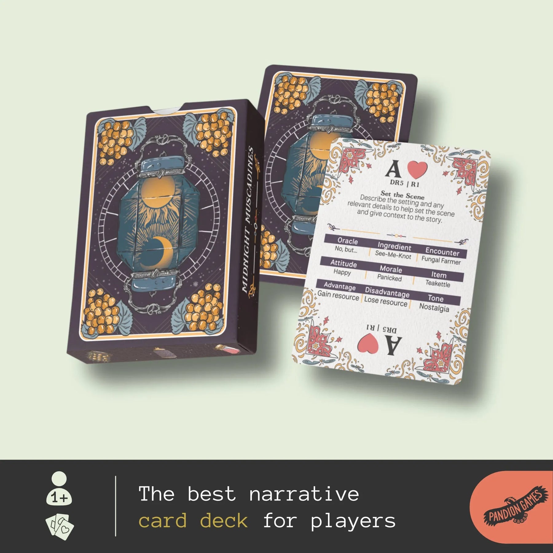 Pandion Games Tabletop Games > Role-Playing Games > Accessories Midnight Muscadines Narrative Playing Cards 82237436 PG-016-DECK
