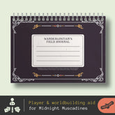Pandion Games Tabletop Games > Role-Playing Games > Accessories Midnight Muscadines Wanderlustian Journal 85678076 PG-016-JRNL