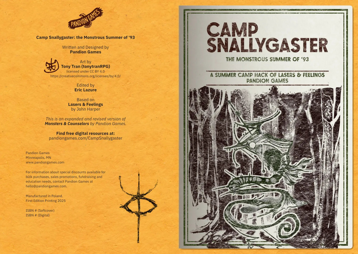 Pandion Games Tabletop Games > Role-Playing Games Camp Snallygaster 9781963083064 PG-005